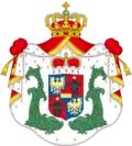 One of the many designs used unofficially as coat of arms (1864 – 1866)