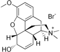 Chemical structure of Codeine methylbromide.