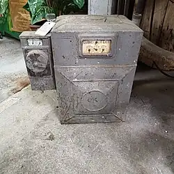 A coin operated gas meter from California