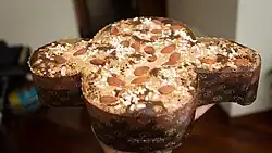 Italian Easter bread, the Colomba di Pasqua. It is the Easter counterpart of the two well-known Italian Christmas desserts, panettone and pandoro.