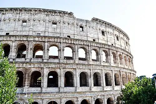 The Colosseum viewed from Via Nicola Salvi in 2023