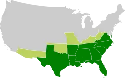 Map of the Confederate States