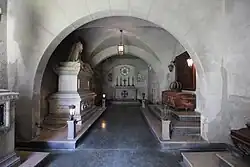 A mausoleum containing the remains of several Brazilian royals, as well as those of Franciscan friars, in the Convent of Santo Antônio, Rio de Janeiro