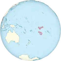 Location of The Cook Islands