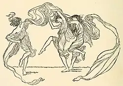 One of Claude A. Shepperson's illustrations of dancing girls, from Princess Mary's Gift Book