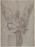 Seraphim plays the Lute, 1497, Kupferstichkabinett Berlin