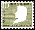 A 1956 German stamp commemorating the 100th anniversary of Heine's death