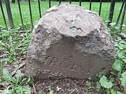 The Benjamin Banneker: SW-9 Intermediate Boundary Stone, located at the border of Arlington and Falls Church, was one of many stones placed as a part of the in 1791 survey