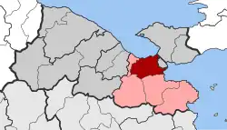 Location within the regional unit