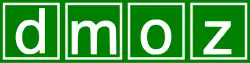 "dmoz" in white on a green background with each letter in a separate square