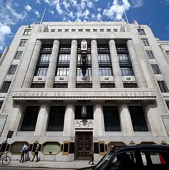 Daily Telegraph Building, London, by Charles Ernest Elcock, after consulting with Thomas S. Tait, 1928[116]