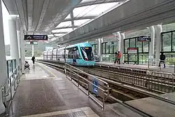 Danhai elevated station in 2018
