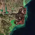 Where the Danube meets the Black Sea (European Space Agency Sentinel-2 image)