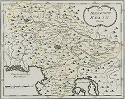 1791 map of Carniola