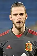 David de Gea made 545 appearances for Manchester United, the seventh-most all time.[17]