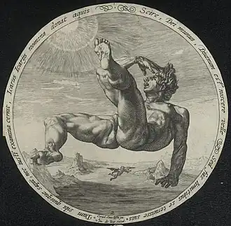 Print of Icarus falling after his wings were broken.[44]