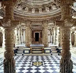 Interior of the Jain Vimal Vasahi Temple, Mount Abu, unknown architect, 1031[94]