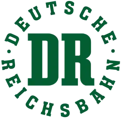 30 August 1924 to 31 December 1993, operating as Deutsche Reichsbahn. This mark was used in tandem with the previous logo until April 1945.