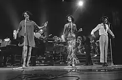 Motown dominated popular music, launching the careers of The Supremes (pictured), The Temptations, Four Tops, The Miracles, Stevie Wonder, Marvin Gaye, and The Jackson 5.