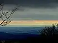 View from Mount Lusen in the Bavarian Forest over the Alpine Foreland