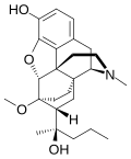 Chemical structure of Dihydroetorphine.
