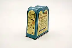 Donation box of the Merkas Yeshivot Bnei Akiva B'Israel, 1960–1970s, Tel Aviv, in the collection of the Jewish Museum of Switzerland