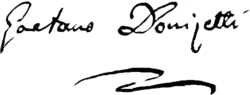Donizetti's signature