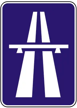 Old sign for motorways