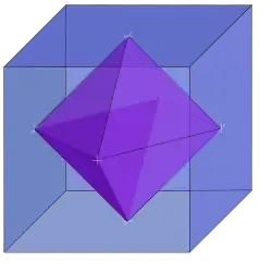 Cube, the dual of a regular octahedron