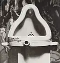 Marcel Duchamp, Fountain, 1917, Duchamp introduces his Readymades, as an example of Dada and Anti-art. Photograph by Alfred Stieglitz