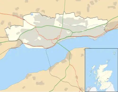 Dundee shown within Scotland
