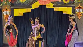 King Duryodhana in Wayang wong performance in Taman Budaya Rahmat Saleh, Semarang, Jawa Tengah, Indonesia