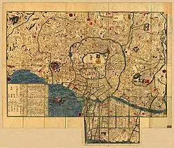 Map of Edo in the 1840s