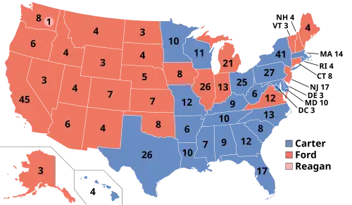 Results for the 1976 United States presidential election