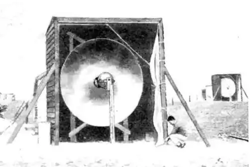 Antennas of 1931 experimental 1.7&nbsp;GHz microwave relay link across the English Channel