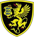 Yellow griffin pictured in the logo of the Estonian Internal Security Service.