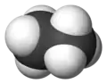 Spacefill model of ethane