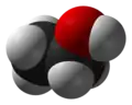 Space-filling model of ethanol