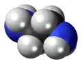 Space-filling model of ethylenediamine