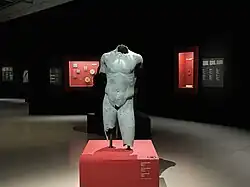 Second century BC Greek bronze torso from Colchis, held at the Georgian National Museum and temporarily exhibited at Cinquantenaire Museum