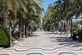 The Esplanade of Spain promenade in Alicante