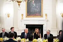 Gates during a September 2025 dinner hosted by President Trump