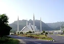 The modern Faisal Mosque in Islamabad, Pakistan