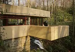 View of Fallingwater's cantilevered terraces