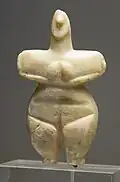 Female figurine, marble, Thessaly, 5300–3300 BC. Neolithic Greece.
