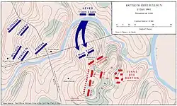 Map 7: Situation at 13:00 (July 21, 1861)