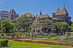 Flora Fountain, built in Neo Classical and Gothic Revival style in 1864, depicts the Roman goddess Flora.