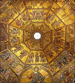 Ceiling center (oldest sections)