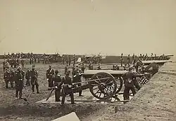 1861 image of 1st Connecticut Heavy Artillery at Fort Richardson