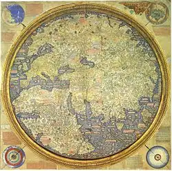 The Fra Mauro map, published around 1450 by the Venetian monk Fra Mauro